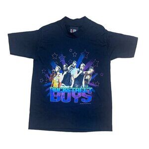 Vintage 2001 Backstreet Boys Baby Tee Black &‎ Blue World Tour Japan Dates XS